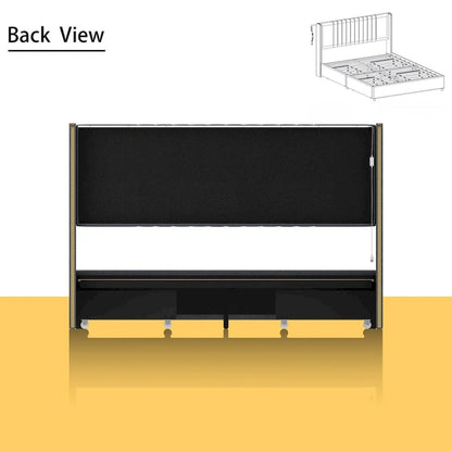 LED Platform Bed with Storage Drawer - Contemporary Bedroom Furniture