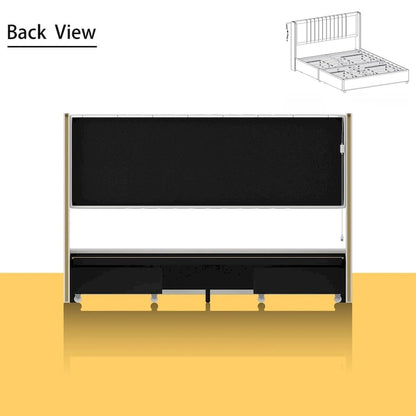 LED Platform Bed with Storage Drawer - Contemporary Bedroom Furniture