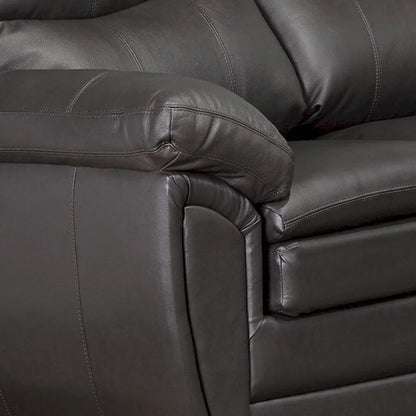 Upton Premium Brown Top Grain Leather Sofa and Loveseat