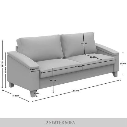 CraftPorch Simple Style Linen Upholstered Loveseat