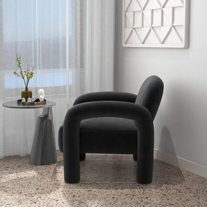 SEYNAR Mid-Century Modern Velvet Upholstered Accent Chair for Living Room