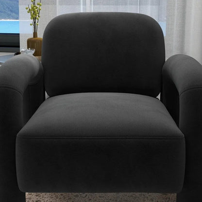 SEYNAR Mid-Century Modern Velvet Upholstered Accent Chair for Living Room