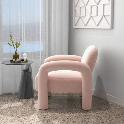 SEYNAR Mid-Century Modern Velvet Upholstered Accent Chair for Living Room