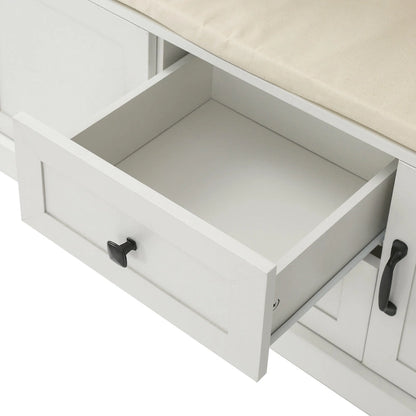 3-in-1 Design Hall Tree with 3 Hooks and Storage Bench - 47.24W x 70.9H x 15.74D