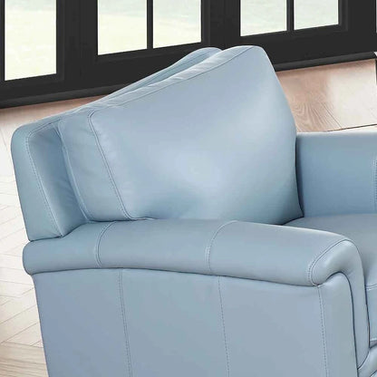 Hydeline Westcott Top Grain Leather Sofa Loveseat and Chair Set with Memory Foam and Springs