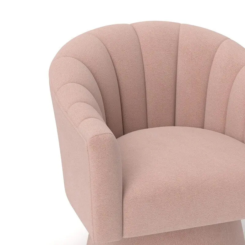 SEYNAR Modern Glam Velvet Upholstered Round Swivel Accent Arm Barrel Chair for Living Room Set of 2