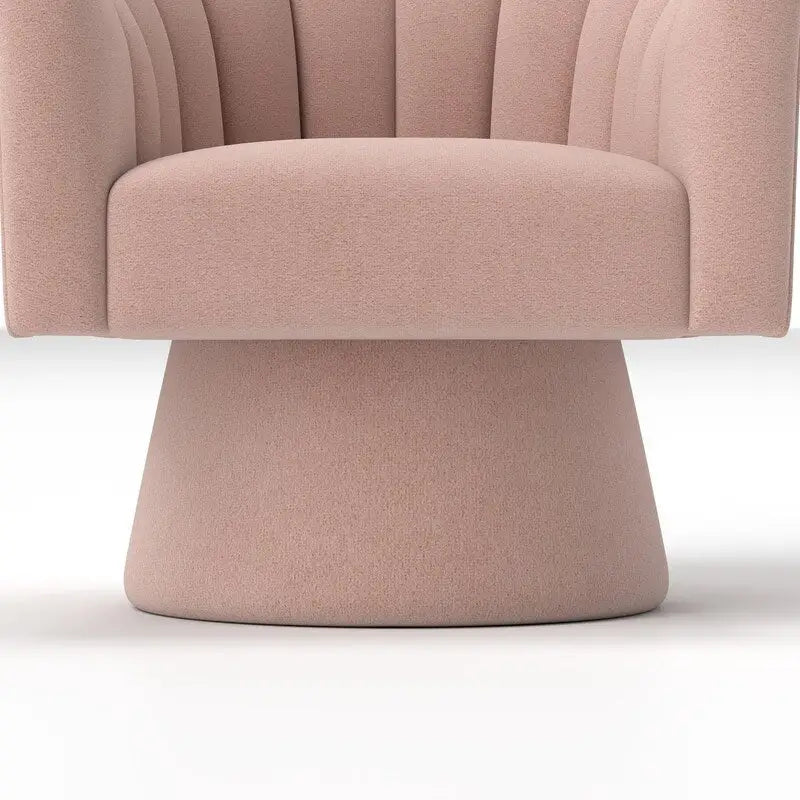 SEYNAR Modern Glam Velvet Upholstered Round Swivel Accent Arm Barrel Chair for Living Room Set of 2