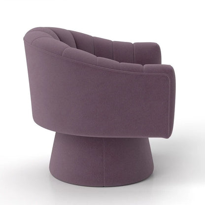 SEYNAR Modern Glam Velvet Upholstered Round Swivel Accent Arm Barrel Chair for Living Room Set of 2