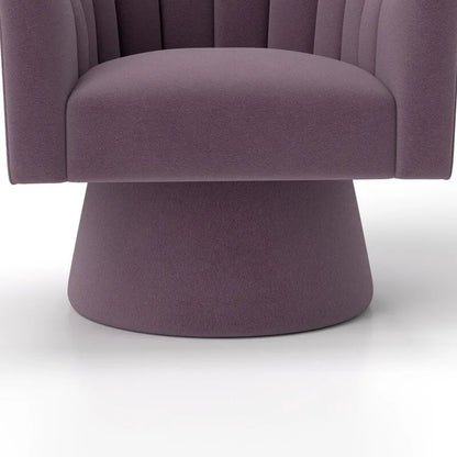 SEYNAR Modern Glam Velvet Upholstered Round Swivel Accent Arm Barrel Chair for Living Room Set of 2