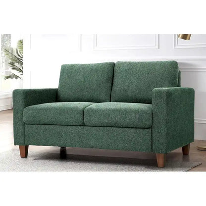 US Pride Furniture Miles Mid Century Modern Loveseat 2 Seater Sofa Couch with Reversible Back Pillows Large