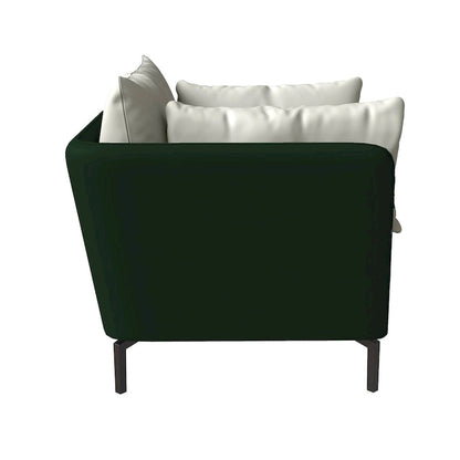 Luxify Modern Single-Seater Sofa in Upholstered PU Leather with Metal Legs for Living Room Accent Chair