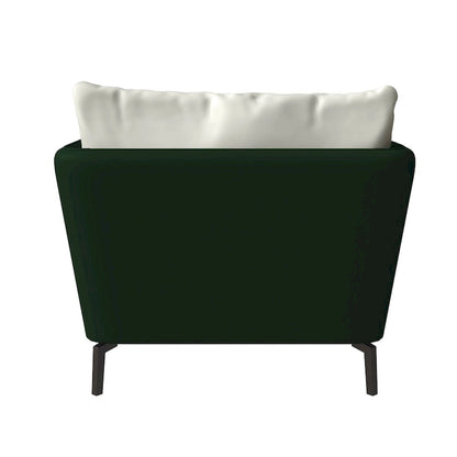 Luxify Modern Single-Seater Sofa in Upholstered PU Leather with Metal Legs for Living Room Accent Chair