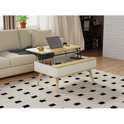 Elevatelux Rectangle Lift Top Square Coffee Table With Storage 37 x 23.5