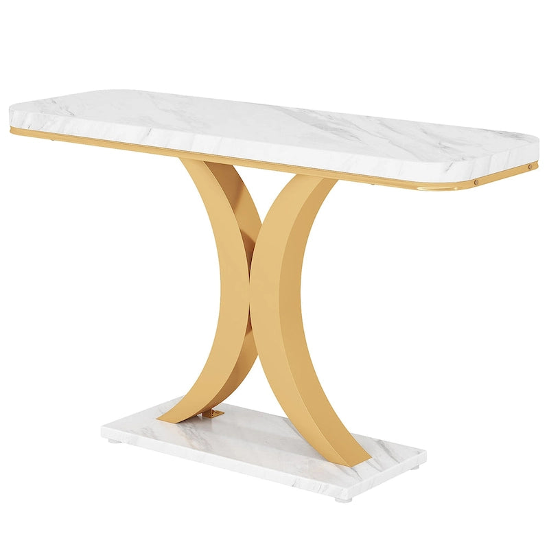 40 Inches Narrow Industrial Console Sofa Table for Entryway