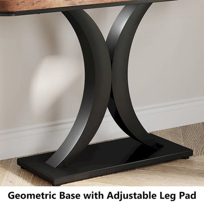 40 Inches Narrow Industrial Console Sofa Table for Entryway