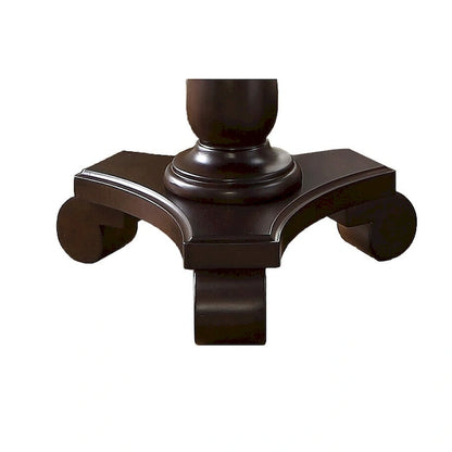 Round Wood Pedestal Side Table