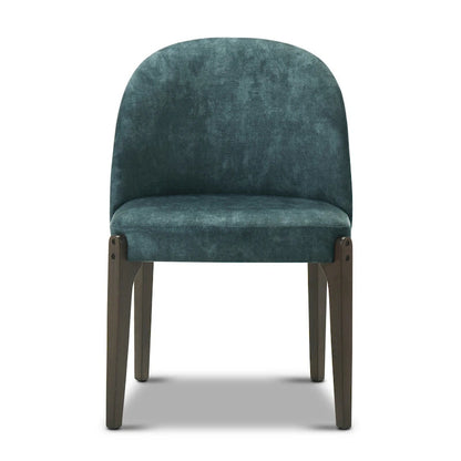 Poly & Bark Pietta Dining Chair (Set of 2) - Durable Fabric with Solid Wood Legs