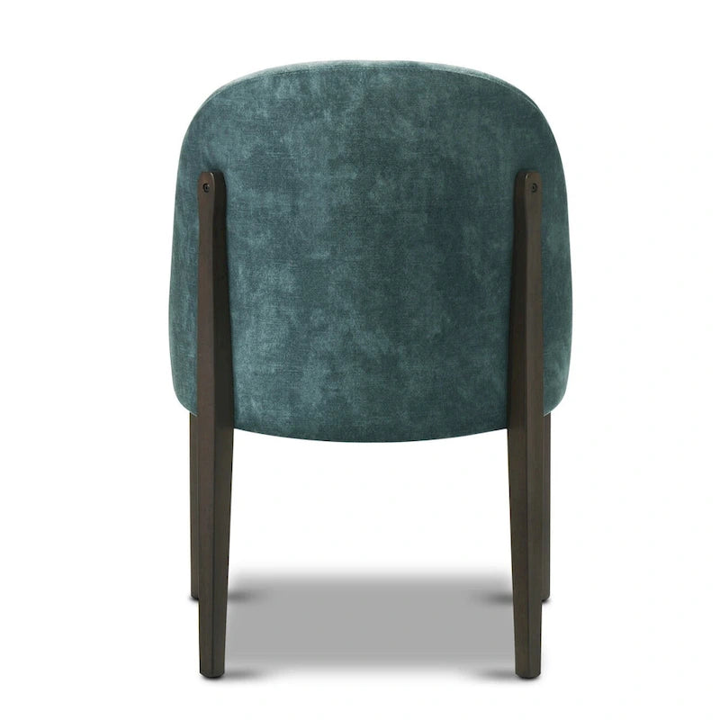 Poly & Bark Pietta Dining Chair (Set of 2) - Durable Fabric with Solid Wood Legs