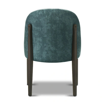 Poly & Bark Pietta Dining Chair (Set of 2) - Durable Fabric with Solid Wood Legs