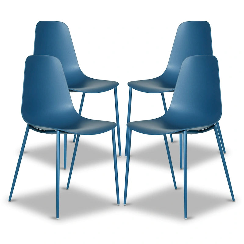 Poly & Bark Isla Modern Dining Chairs (Set of 4) - Indoor or Outdoor Use