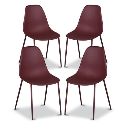 Poly & Bark Isla Modern Dining Chairs (Set of 4) - Indoor or Outdoor Use