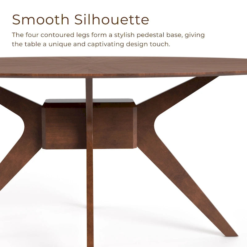 Furniture of America Shaw Mid-century Modern 5-Piece Wood Dining Table Set
