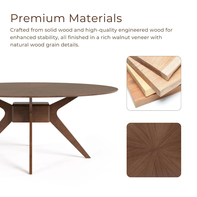 Furniture of America Shaw Mid-century Modern 5-Piece Wood Dining Table Set