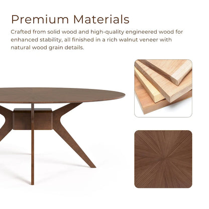 Furniture of America Shaw Mid-century Modern 5-Piece Wood Dining Table Set