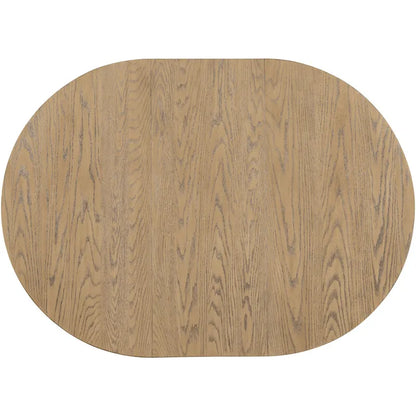 5-Piece Farmhouse Dining Table Set Wood Round Extendable Dining Table and 4 Upholstered Dining Chairs