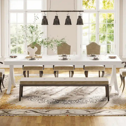 78 inch Extra Long Rectangular Kitchen Dining Dinner Table for 6-8