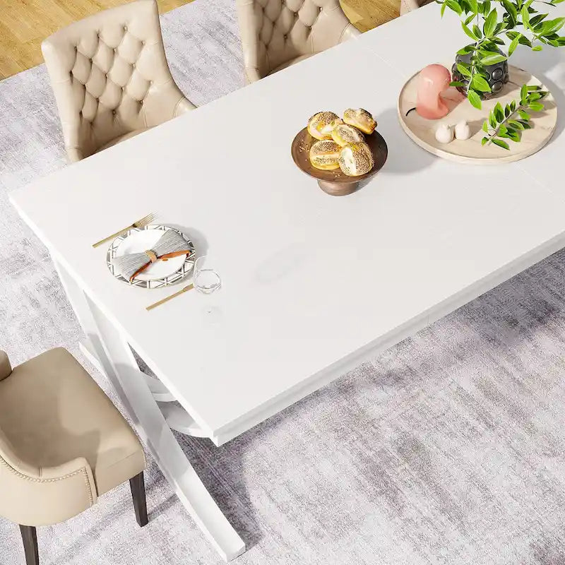 78 inch Extra Long Rectangular Kitchen Dining Dinner Table for 6-8