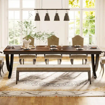 78 inch Extra Long Rectangular Kitchen Dining Dinner Table for 6-8