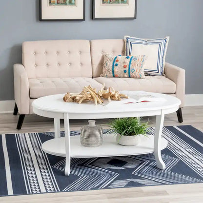 Modena Rusitc White Wood Coffee Table