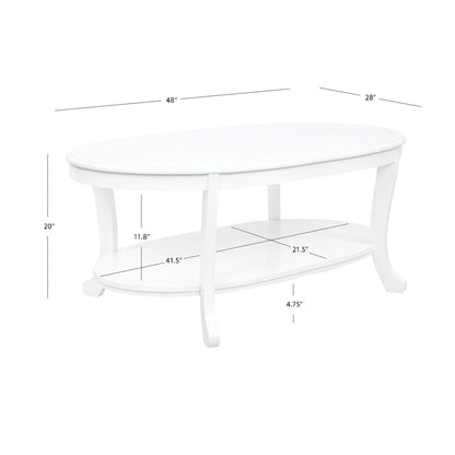 Modena Rusitc White Wood Coffee Table
