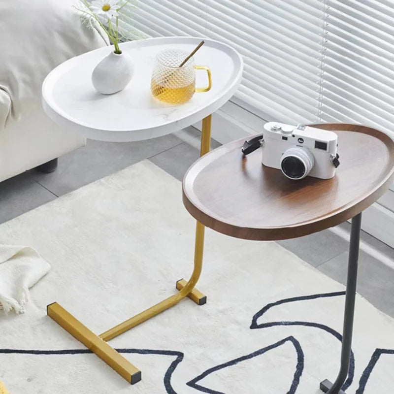 C-Shaped Side Table, Small Sofa Table For Living Room