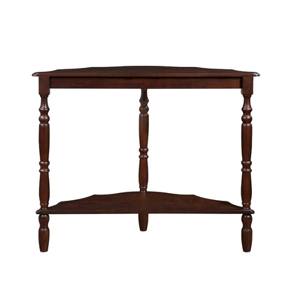 Retro Half-Moon Console Table with Open Shelf