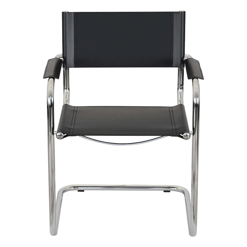 Breuer Chair Company Mart Stam Cantilever Armchair Arm Chair w/ Chrome Frame (Various Bonded Leather Colors)