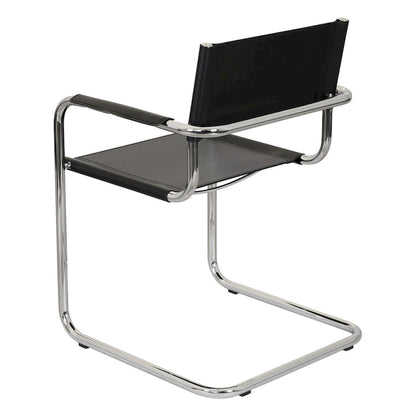 Breuer Chair Company Mart Stam Cantilever Armchair Arm Chair w/ Chrome Frame (Various Bonded Leather Colors)