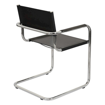Breuer Chair Company Mart Stam Cantilever Armchair Arm Chair w/ Chrome Frame (Various Bonded Leather Colors)