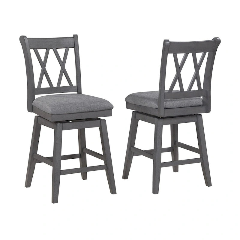 Hudson Marble 7pc Counter Height Set