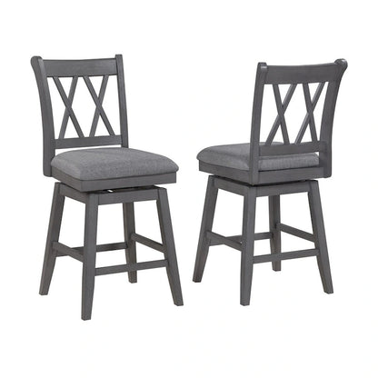 Hudson Marble 7pc Counter Height Set