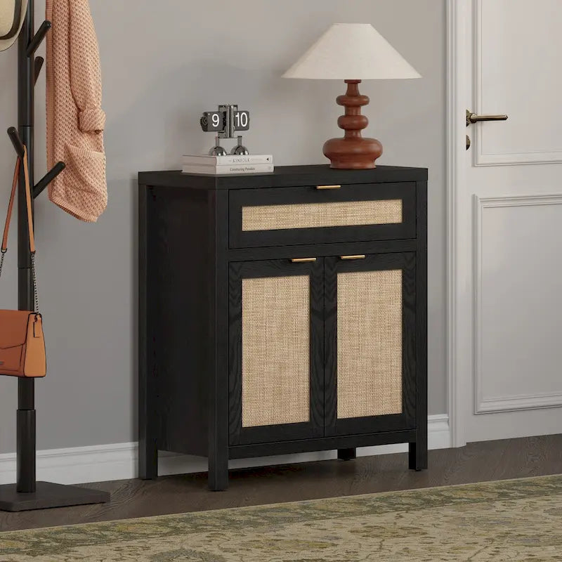 SICOTAS Farmhouse Sideboard Buffet Cabinet Set of 2 with Drawer - N/A