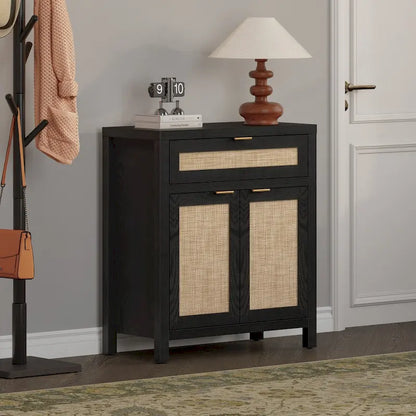 SICOTAS Farmhouse Sideboard Buffet Cabinet Set of 2 with Drawer - N/A