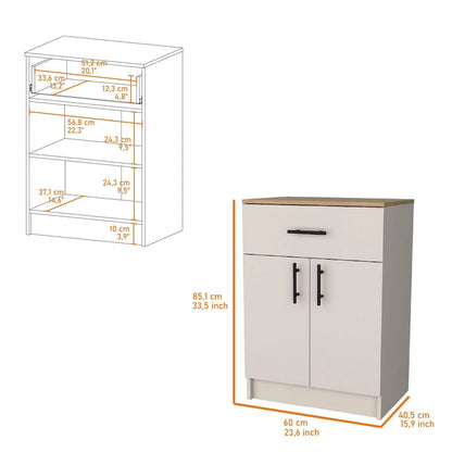 FM FURNITURE Cope kitchen Pantry in melamine with 2 doors and 1 drawer - N/A