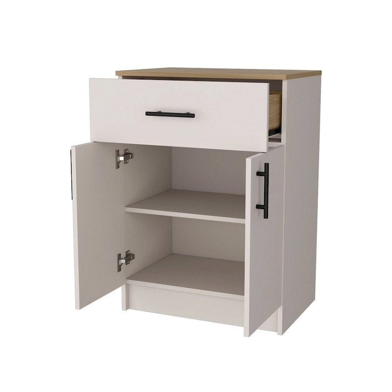 FM FURNITURE Cope kitchen Pantry in melamine with 2 doors and 1 drawer - N/A