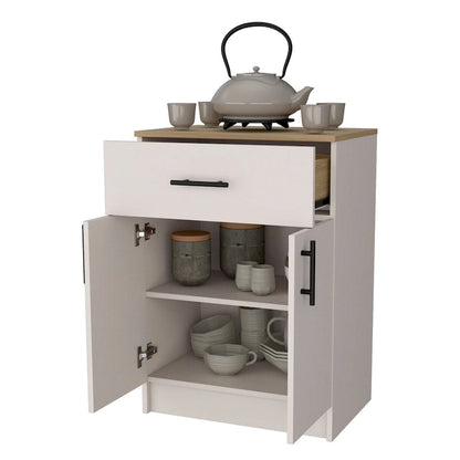 FM FURNITURE Cope kitchen Pantry in melamine with 2 doors and 1 drawer - N/A