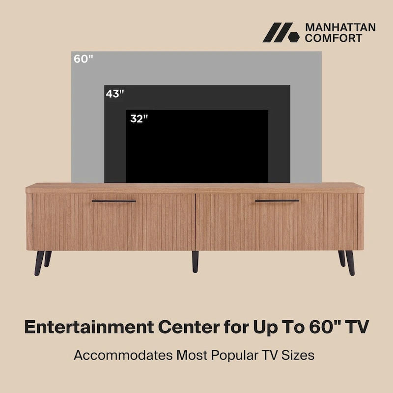 Manhattan Comfort Mid Century Modern Jodie 68.9 Inch TV Stand