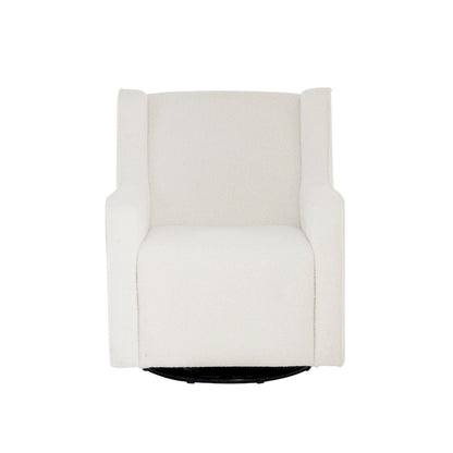 Dolly White Sherpa or Brown Velvet Swivel Rocker Accent Chair