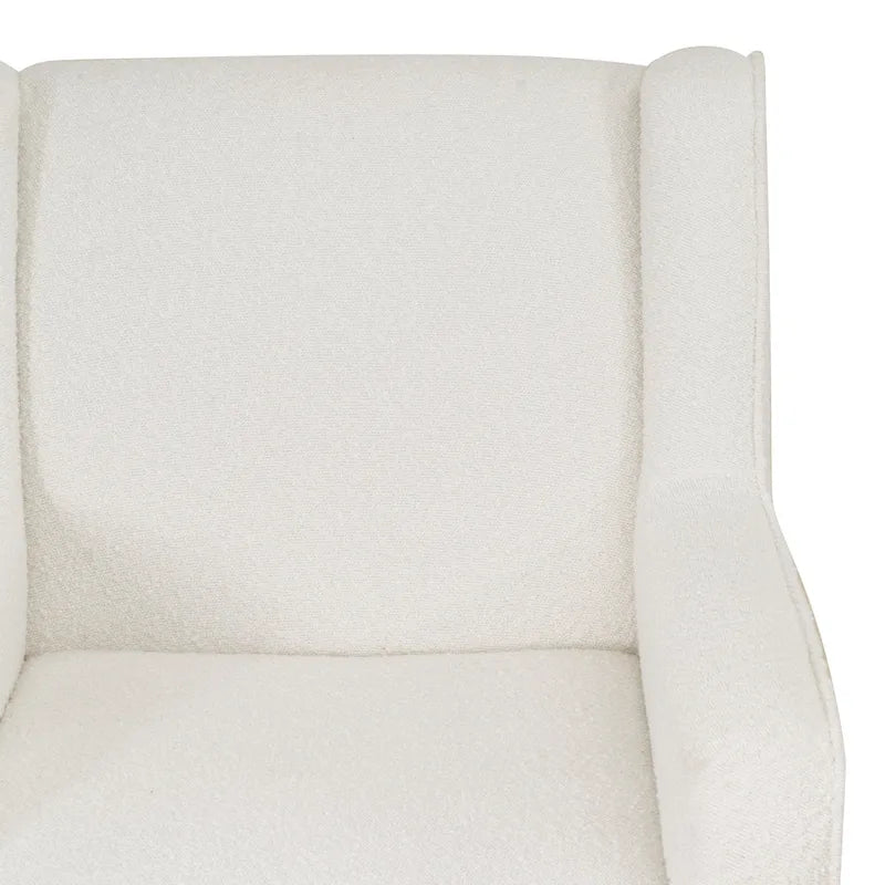 Dolly White Sherpa or Brown Velvet Swivel Rocker Accent Chair