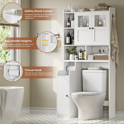 Over The Toilet Bathroom Storage Cabinet Toilet Storage Shelves